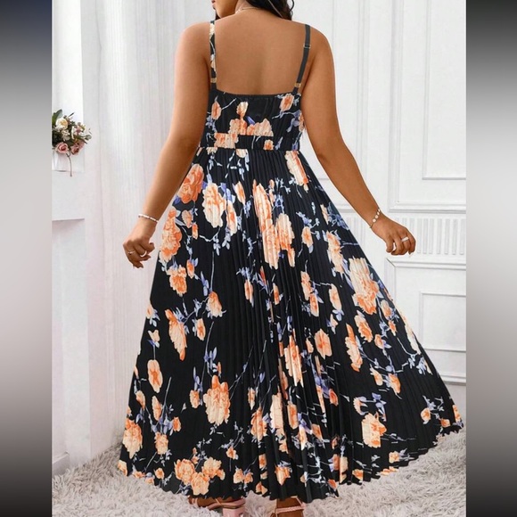 Pink Floral Strapless Maxi Dress – Boho Chic